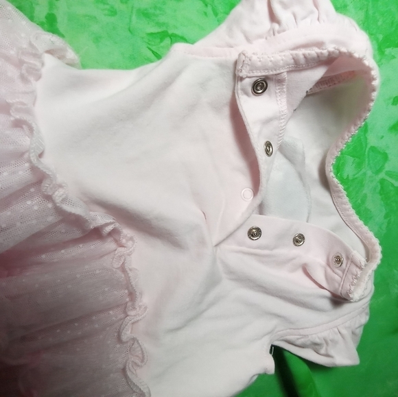 Little Me Girl's Pink Tulle Onesie Dress - Picture 7 of 8